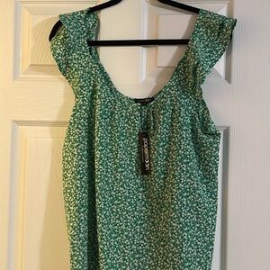 Paper moon green floral NWT